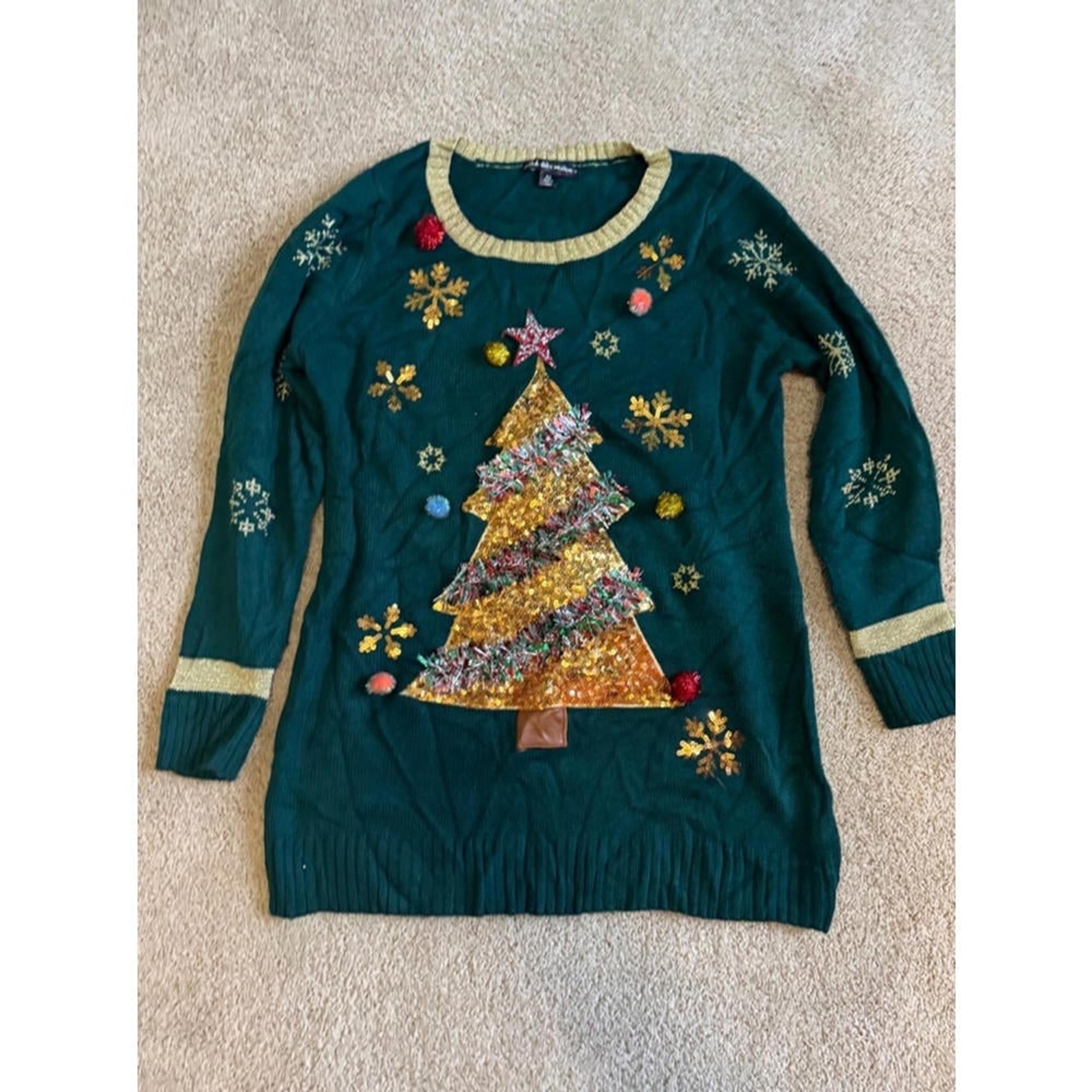 Women's United States Sweaters Christmas Sweater XL Green