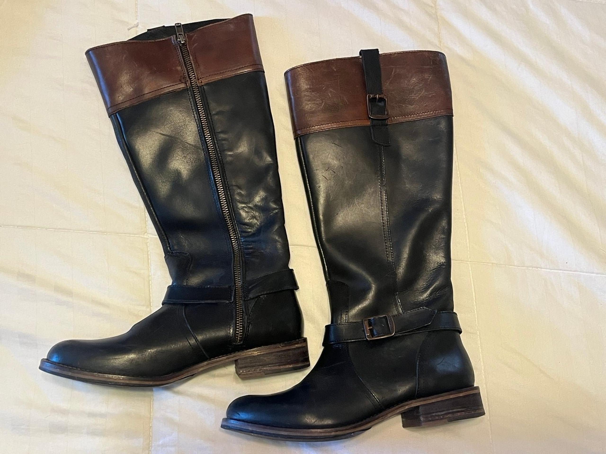 WOLVERINE - W40091 - SHANNON - Women's Leather Riding Boots - BLACK - Size 8