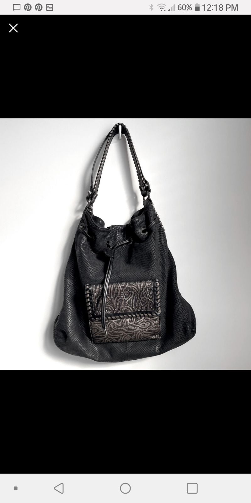 Donald J Pliner Drawstring Hobo Bag