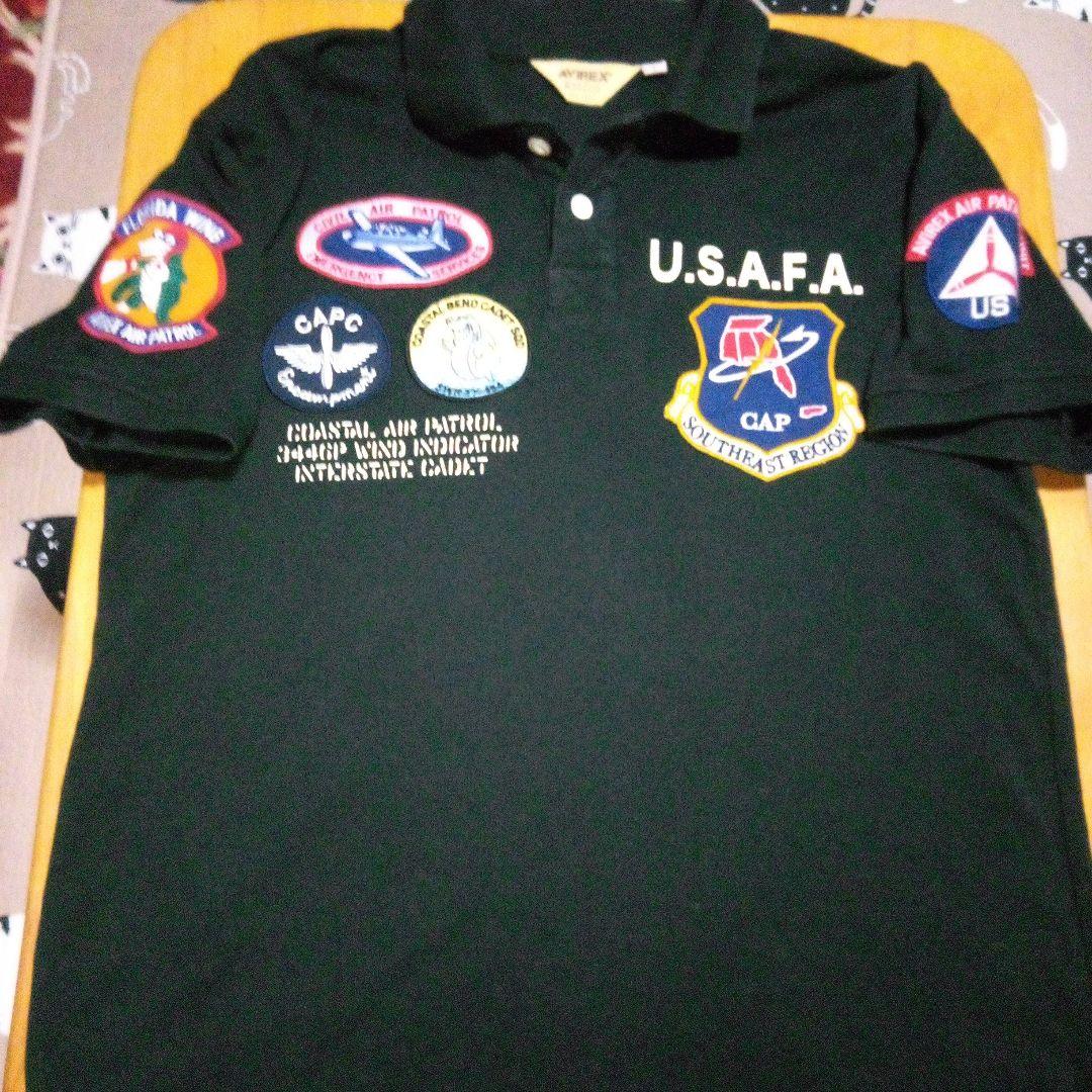 【上品】 Shirt, Polo AVIREX Size Patches Full 6 Patch, U.S.A.F.A. L, トップス