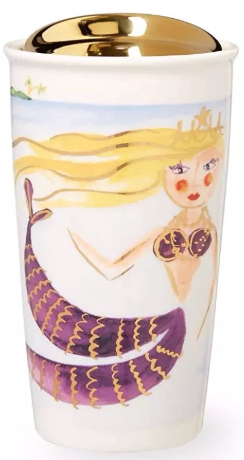 Starbucks 2015 Illustrated Siren Double Wall Traveler Tumbler NEW WITH TAG
