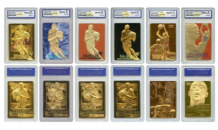 Kobe Bryant Mega-Deal Licensed 1996 ROOKIE Gold Cards Graded GEM 10 (SET OF 6)