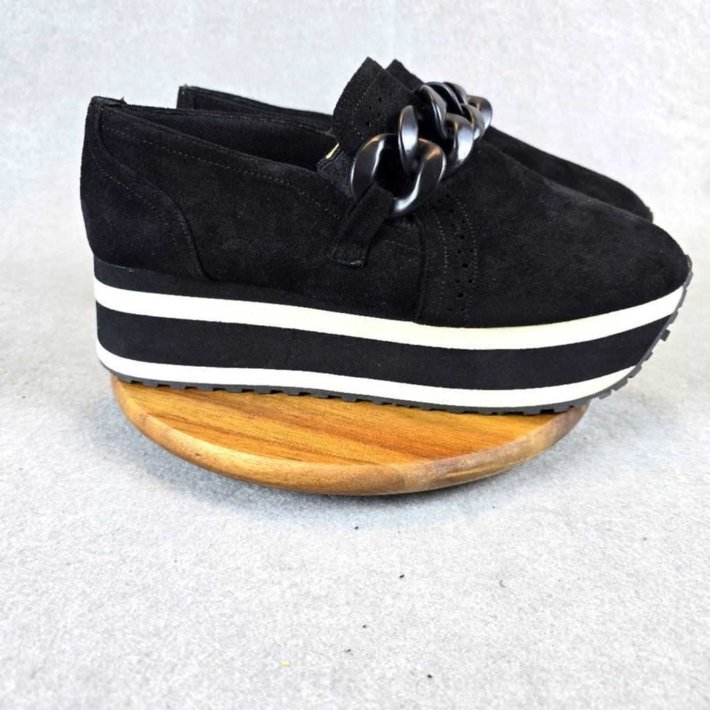 Pierre Dumas size 8.5 Black suede elevated sneaker,shoes **New**New**