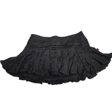 Y2K TRIPP NYC vintage black ruffle lolita kawaii goth punk mini skirt L