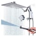 Rain shower head chrome with handheld shower head