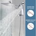 Rain shower head chrome with handheld shower head