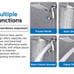 Rain shower head chrome with handheld shower head