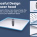 Rain shower head chrome with handheld shower head