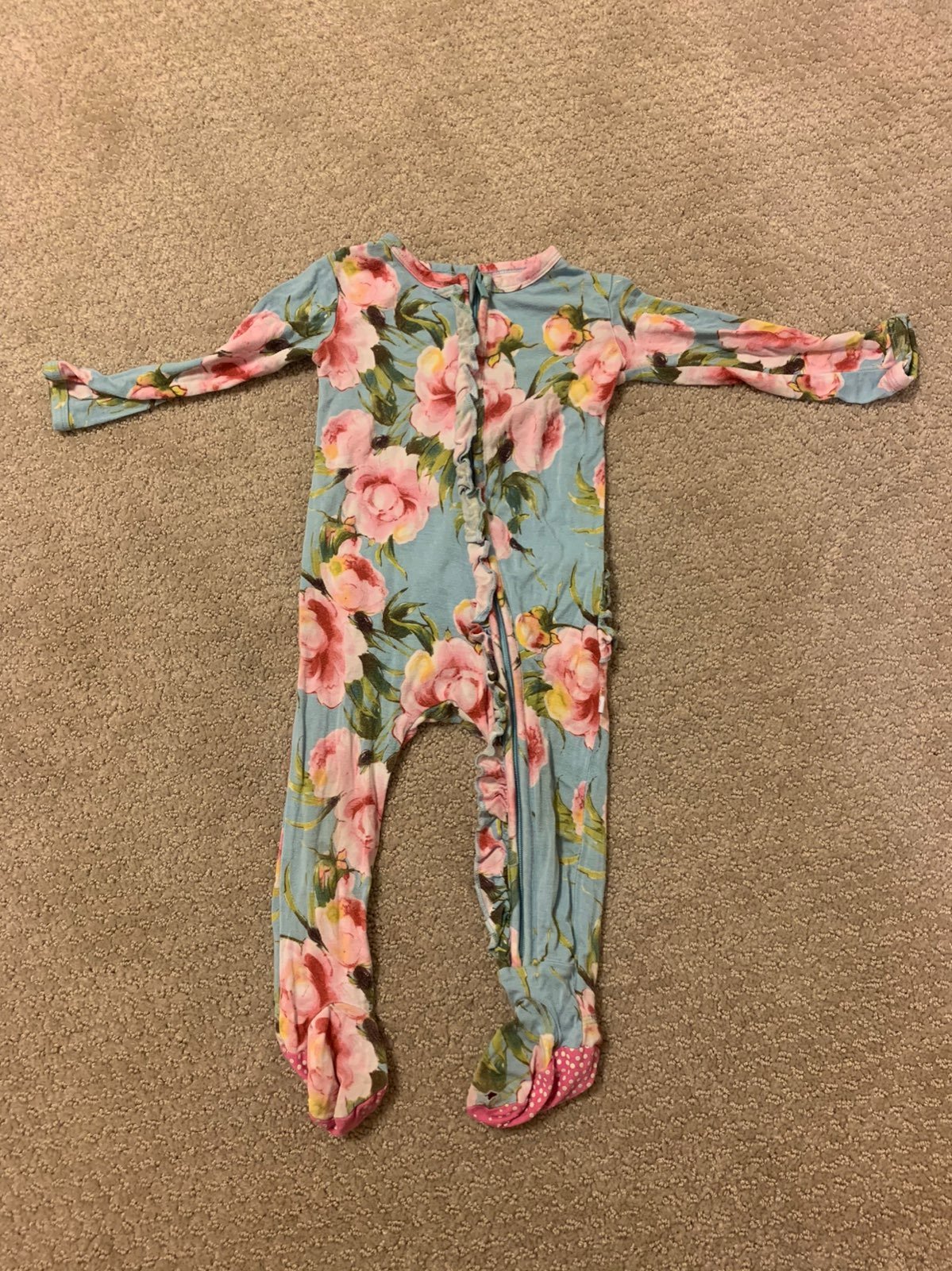 posh peanut carolina blue floral