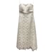 Galina Strapless Tea Length Ivory Lace Wedding Gown