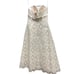 Galina Strapless Tea Length Ivory Lace Wedding Gown