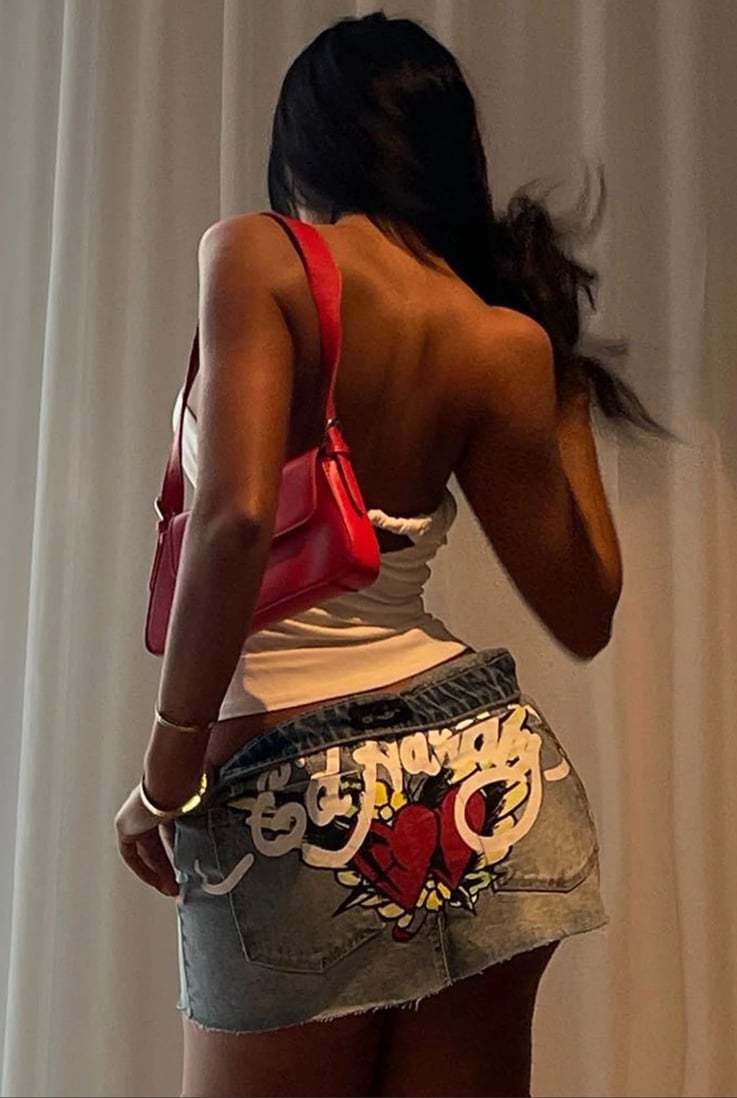 Ed hardy mini skirt