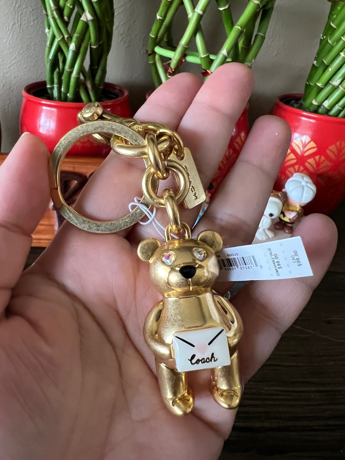 Coach Valentine's Day Bear Bag Charm