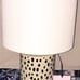 Kate Spade Vintage Tan Lamp with Multi-Pattern NEW