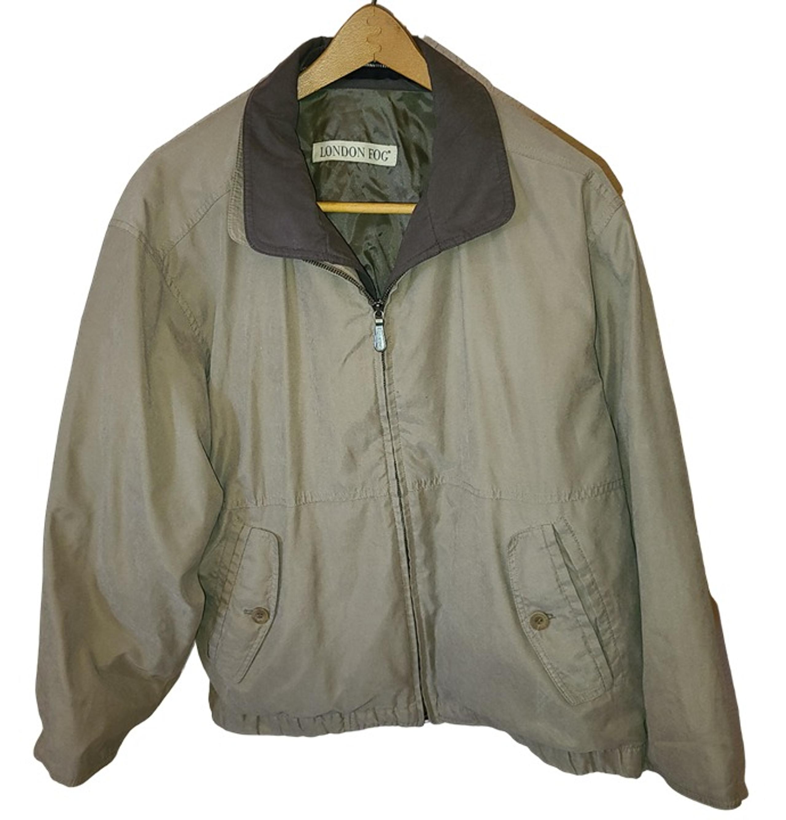 London Fog Lightweight Men's Jacket with Zip-in Liner, Light Brown Size Medium