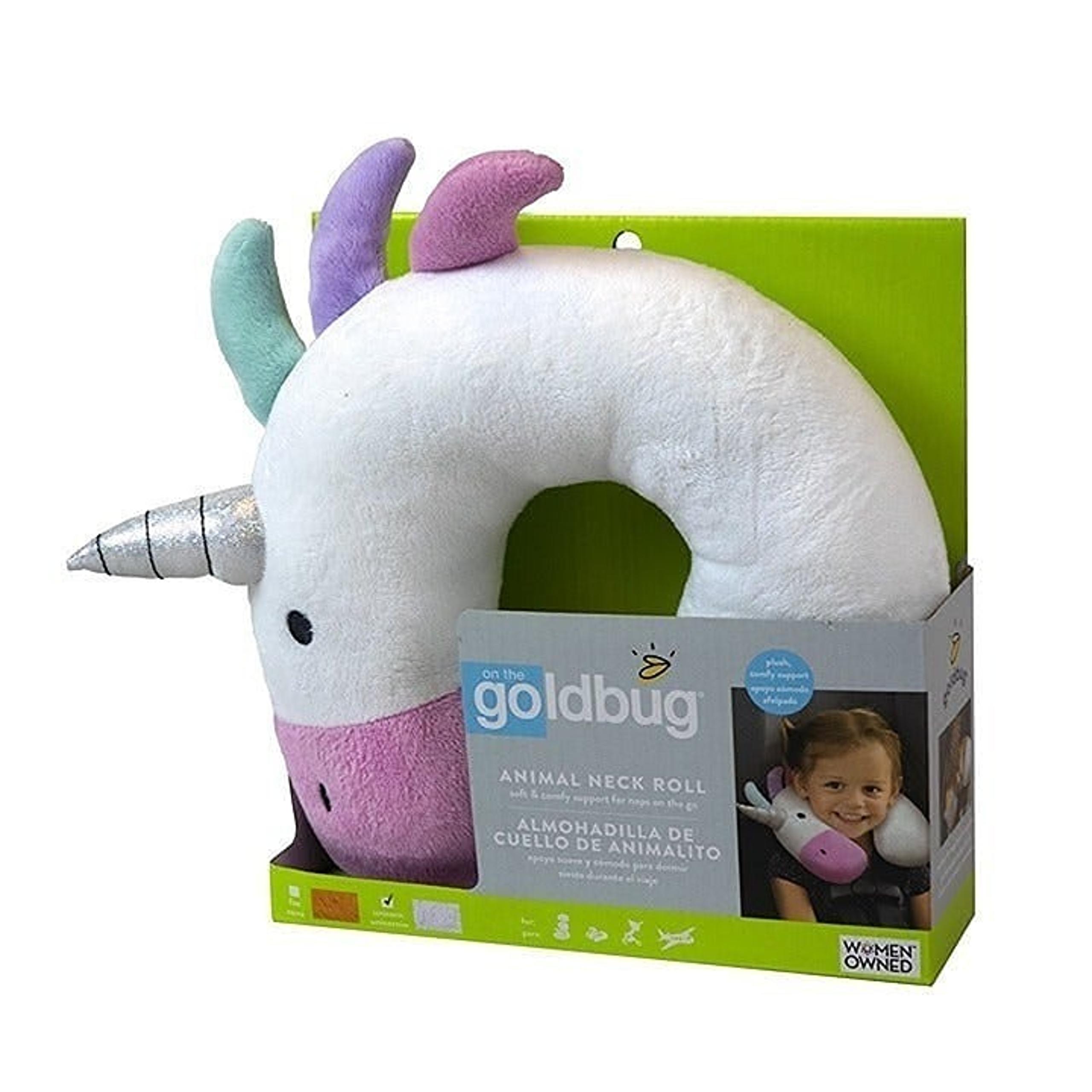 Toddler's Animal Unicorn Neck Roll Pillow by On the Goldbug NEW