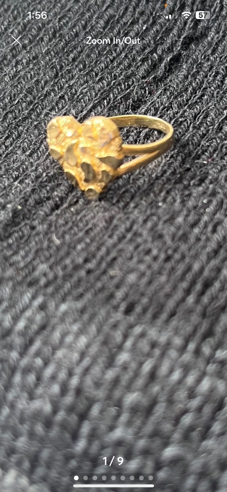 Nugget heart ring