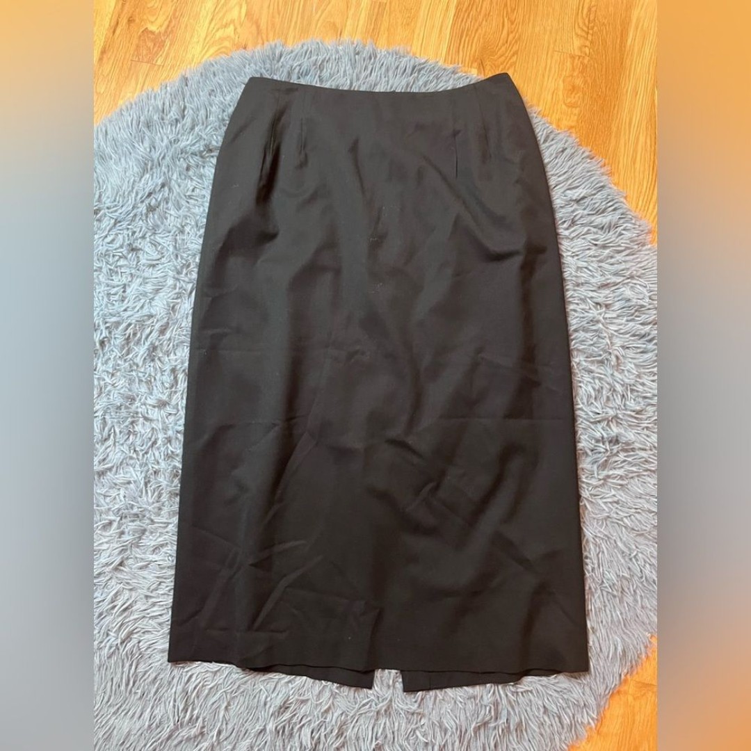 Talbots Black Wool Maxi Skirt Size 16W