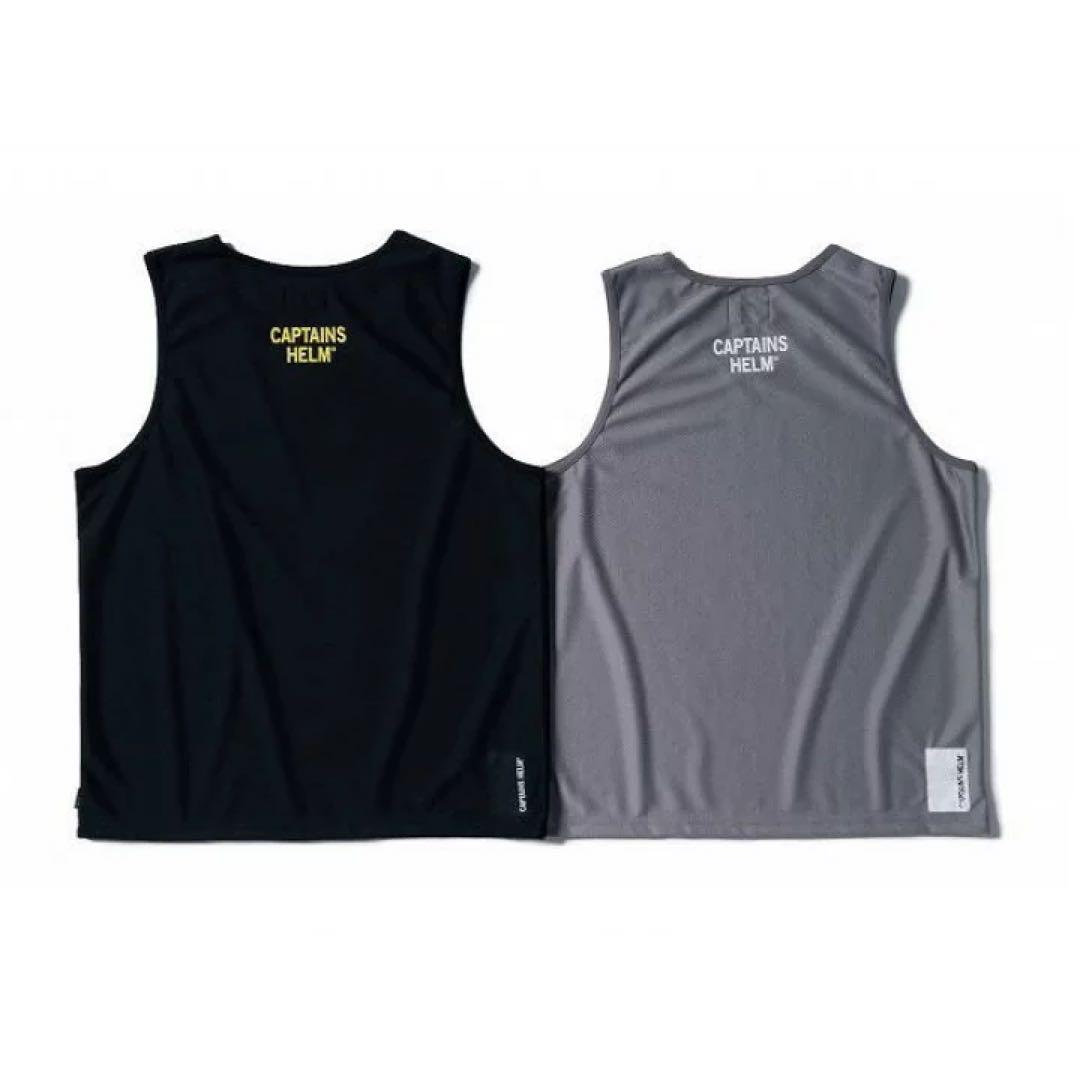 【即納！最大半額！】 Captains Tank M GRAY Top Tank Tech Mesh #Double Helm トップス