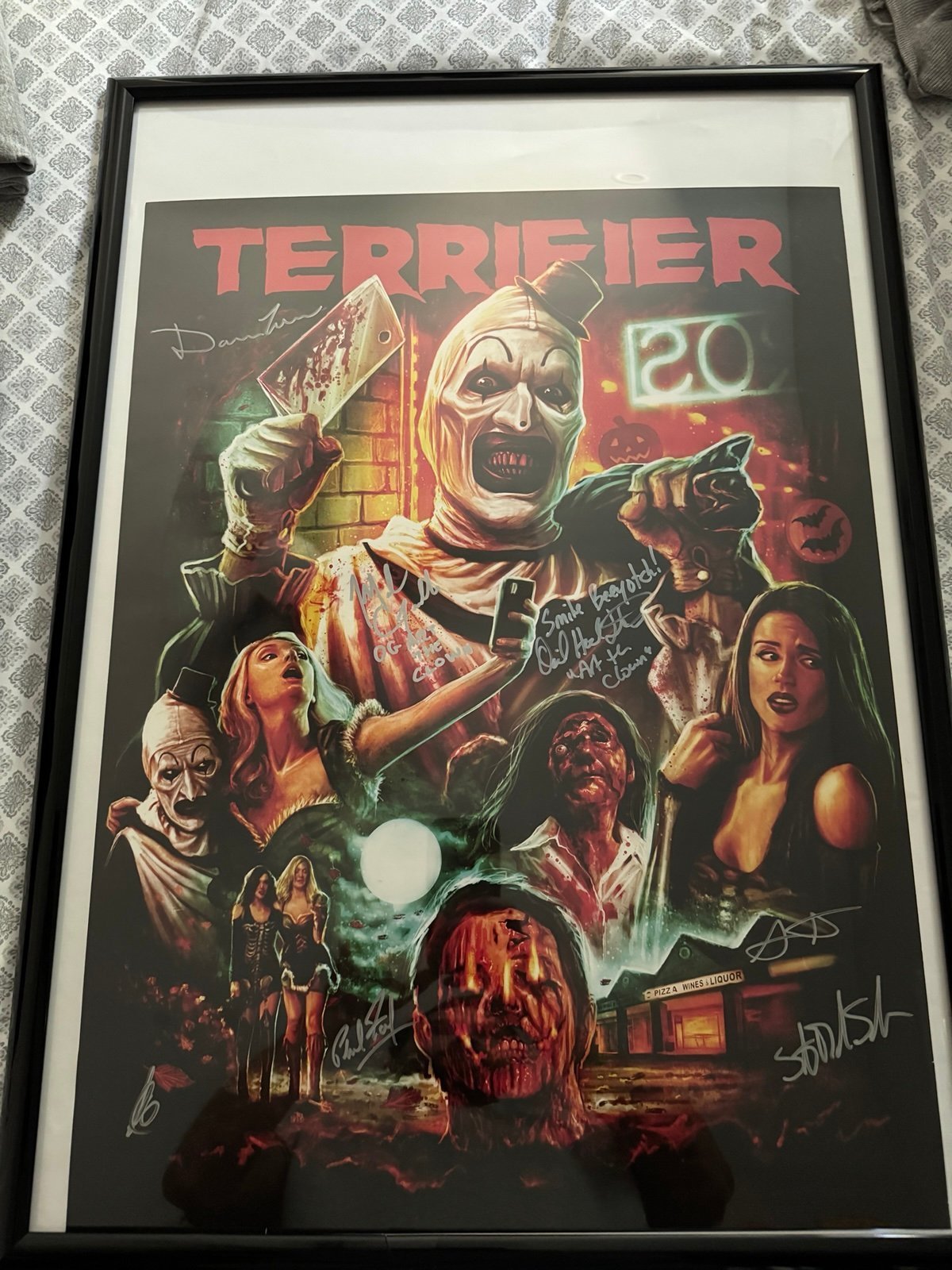 Terrifier cast signed poster 18x24
