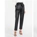 Express Vegan Leather Belted Ankle Pant