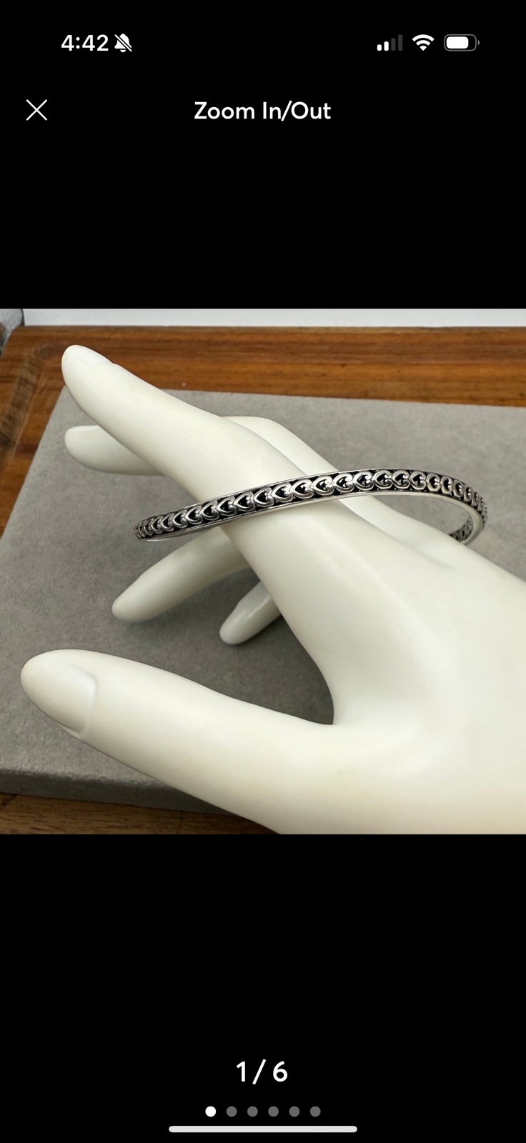 JAI John Hardy Sterling Silver Hearts Bangle Bracelet