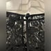 St. John Silk Blouse | Lace Neck Yoke Shoulders | Size 6 | Black Top