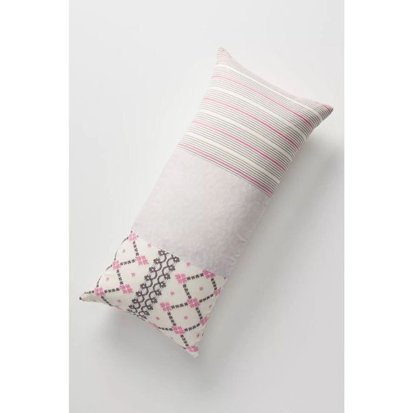 New Anthropologie Aurelia Patchwork Pillow 12 X 27