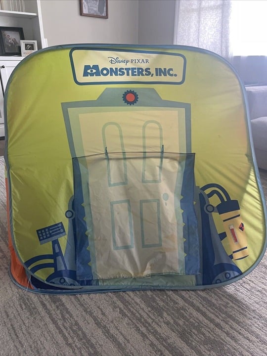 Monsters, Inc Pop Up Play Tent Play House Disney Pixar Approx 36” Tall 36” Wide
