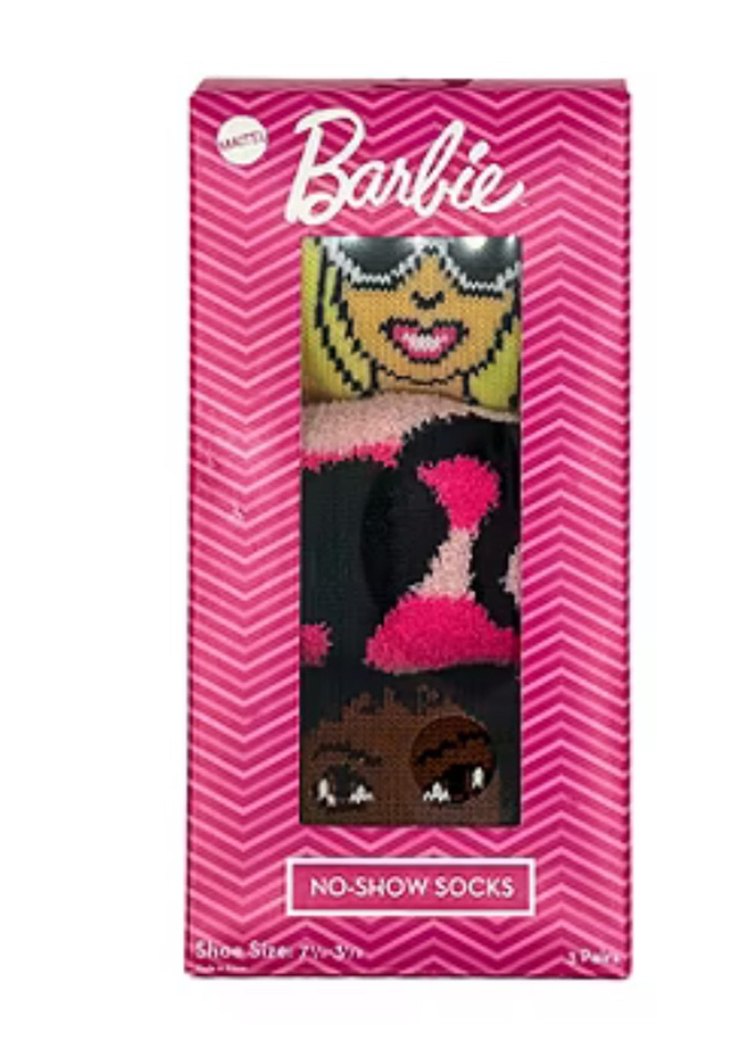 NWT Barbie Pink and Black No-Show Socks