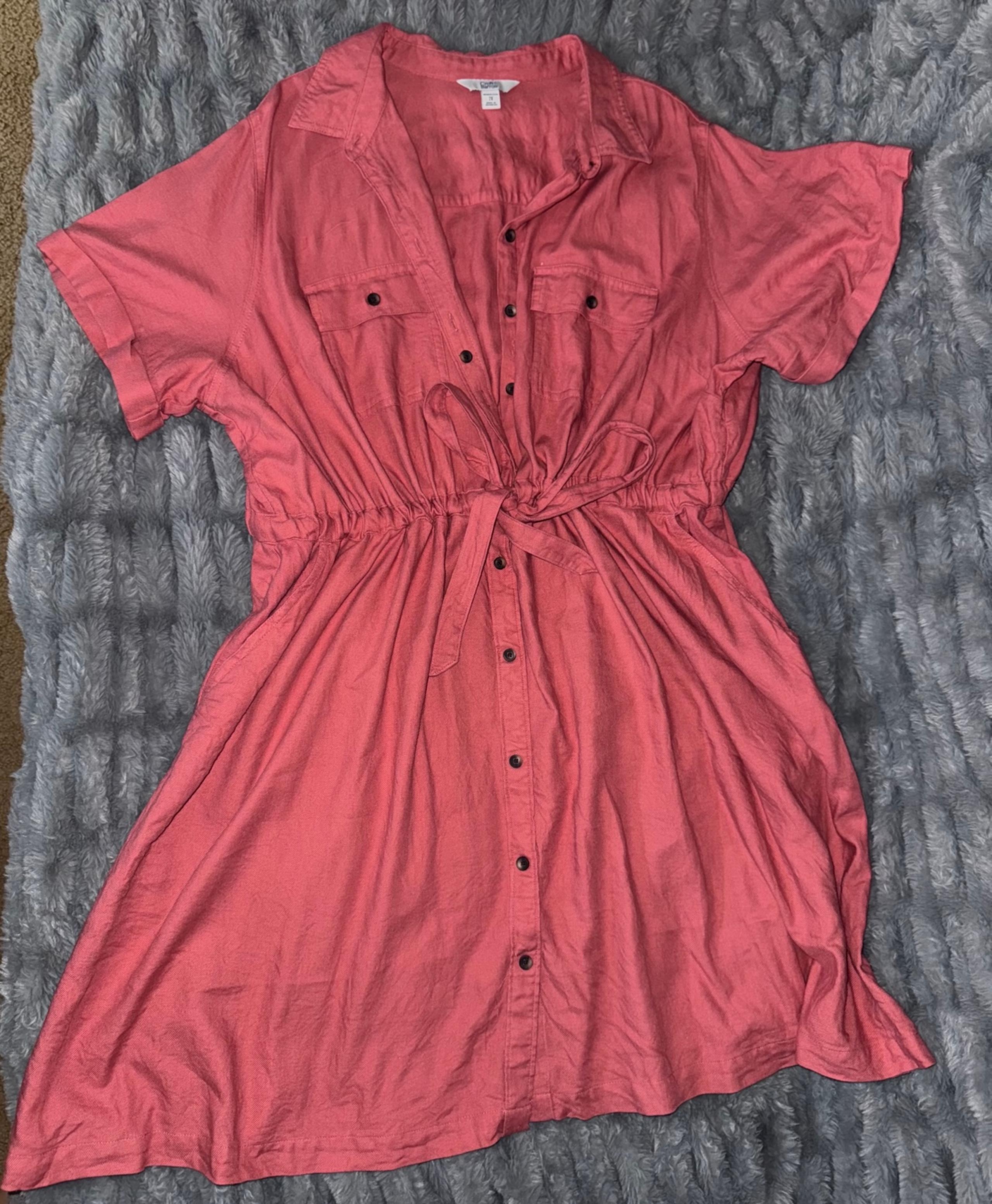 Women’s 2x coral pink summer dress