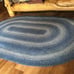 NEW Denim Premium Jute Braided Area Rug, 27 x 45 Oval Blue
