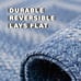 NEW Denim Premium Jute Braided Area Rug, 27 x 45 Oval Blue