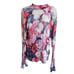 Pilcro Anthropologie XL Purple Floral Ribbed Velvet Luxury Career Y2K Turtleneck