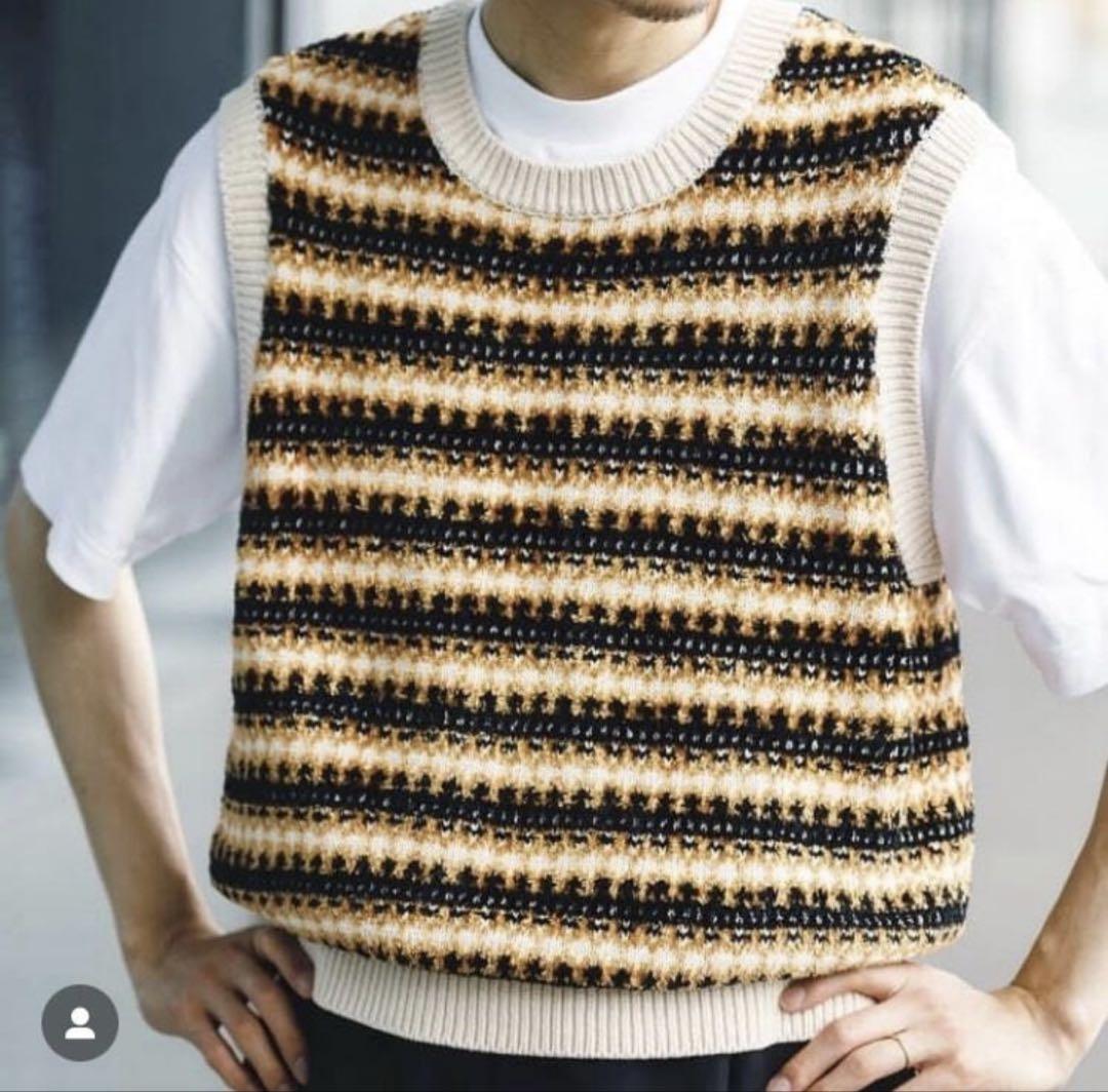 Camoshita United Arrows Knit Vest, Size M, Designed by Mr. Kamoshita.