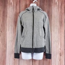 Lululemon Womens Size 6 On The Daily Hoodie Gray Full Zip Athleisure