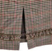 Vintage 80s Casual Corner Skirt Wool Houndstooth Plaid Tea Length Tan 10 Western