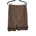 Vintage 80s Casual Corner Skirt Wool Houndstooth Plaid Tea Length Tan 10 Western