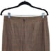 Vintage 80s Casual Corner Skirt Wool Houndstooth Plaid Tea Length Tan 10 Western