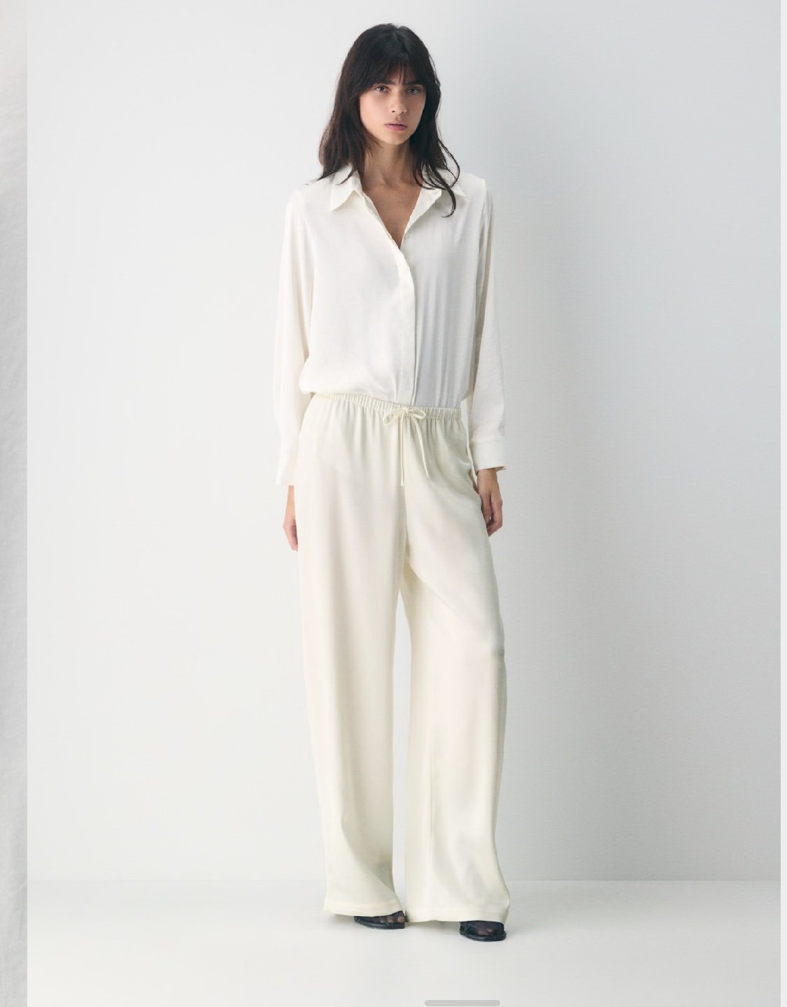 Aritzia Babaton Classic Ivory Baker Shirt