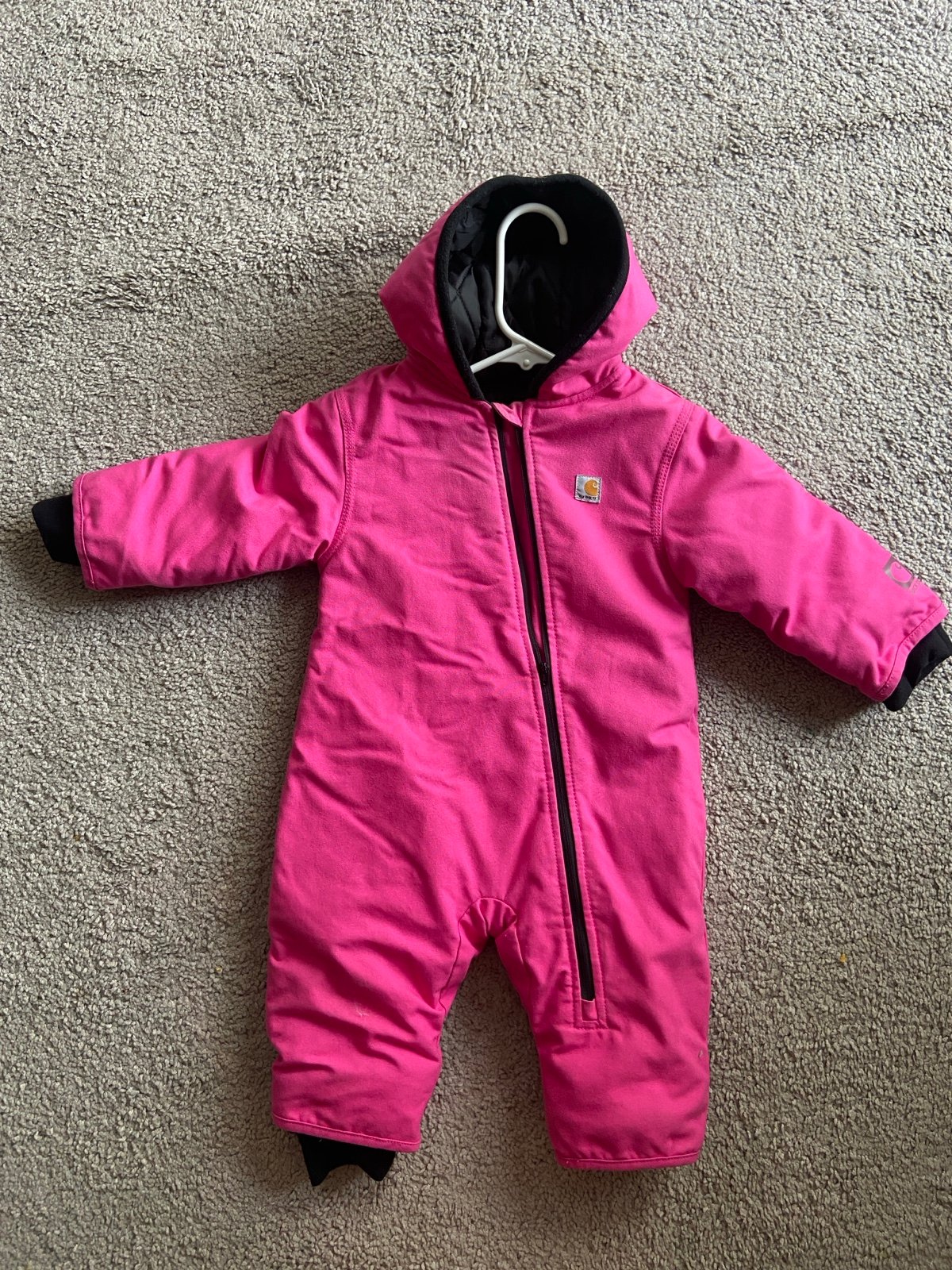 Carhartt 12 month Canvas Quick Duck Snowsuit Pink