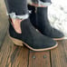 Corkys Black Suede Bootie - size 6