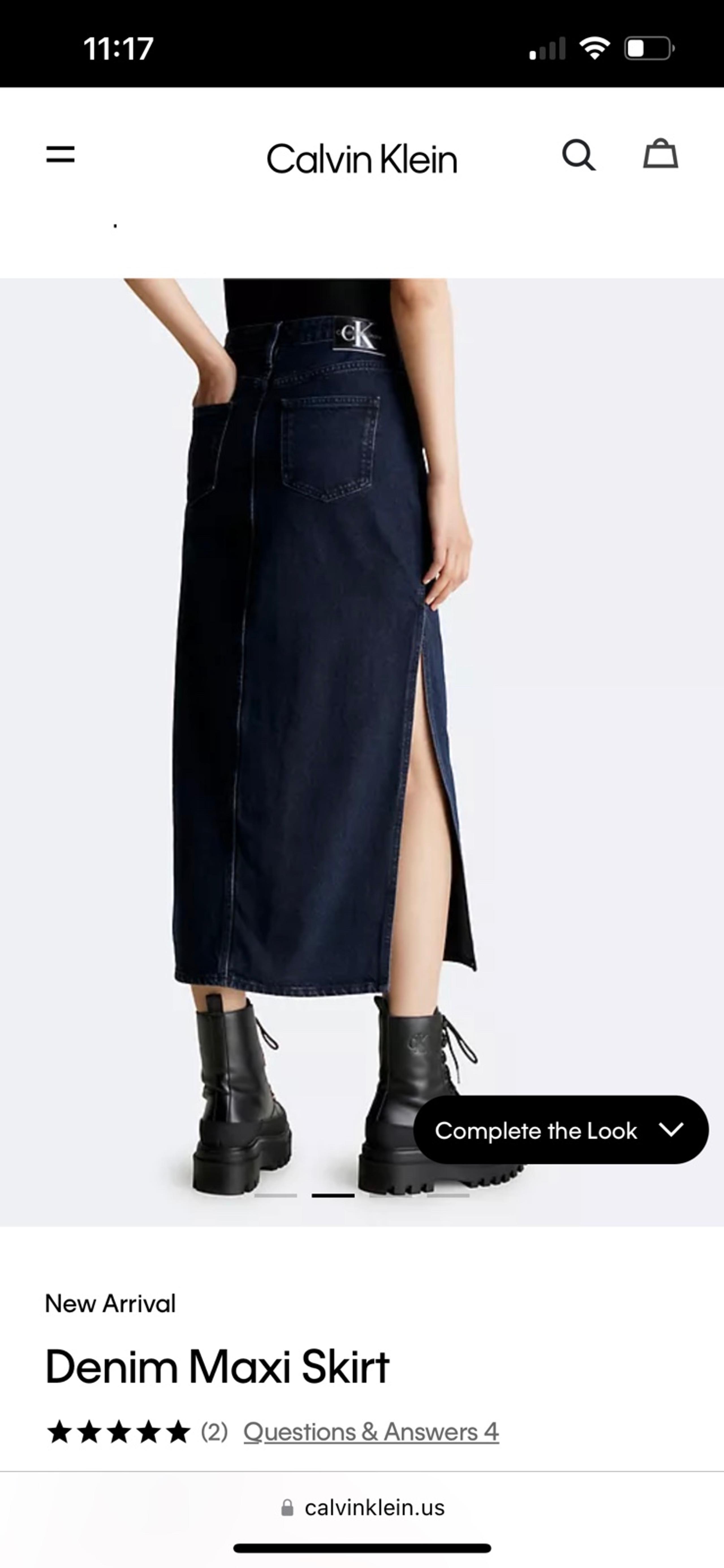 CK Maxi Skirt slide slit