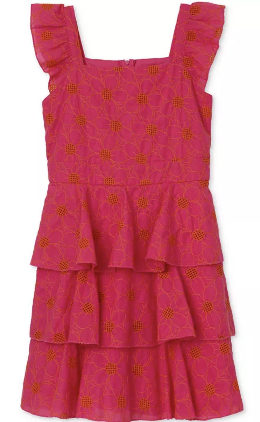 Speechless Big Girls Embroidered Tiered Knee-Length Dress 16