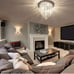 Crystal Chandelier Lighting, 2 Lights Flush Mount Ceiling Light