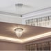 Crystal Chandelier Lighting, 2 Lights Flush Mount Ceiling Light