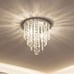 Crystal Chandelier Lighting, 2 Lights Flush Mount Ceiling Light