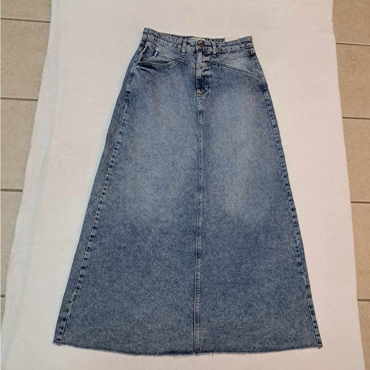 Free People Women's Come As You Are Denim Maxi Skirt - Women's size 8