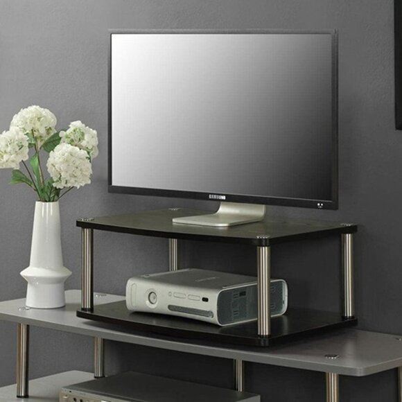 NEW Convenience Concepts Designs2Go 26 inch Double Tier Swivel Riser, Black