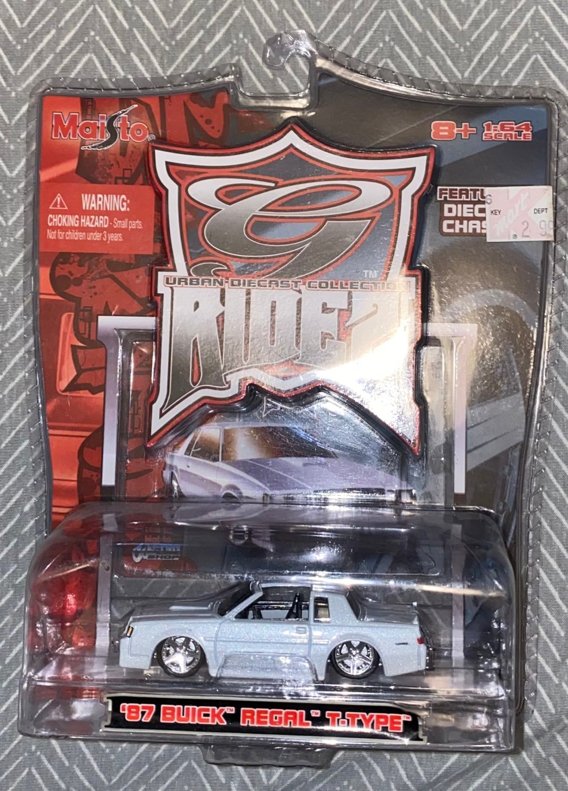 Maisto G Ridez Urban Diecast Collection '87 Buick Regal 1:64 White RARE NIB !
